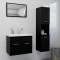 vidaXL Set mobilier de baie, negru, lemn prelucrat 3071406