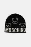 Moschino căciulă de l&acirc;nă culoarea negru, M3321 65443