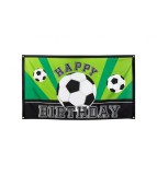 Steag &#039;Happy Birthday&#039;, model fotbal, poliester, 90 x 150 cm, multicolor