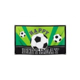 Steag &#039;Happy Birthday&#039;, model fotbal, poliester, 90 x 150 cm, multicolor