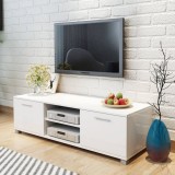 Cumpara ieftin Dulap TV, alb extralucios, 120 x 40,3 x 35 cm