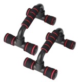 Set 2 manere pentru antrenament, din ABS, cu sistem antialunecare, portabile, pentru tonifierea bratelor si abdomenului, negru