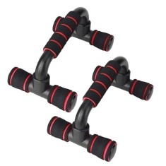 Set 2 manere pentru antrenament, din ABS, cu sistem antialunecare, portabile, pentru tonifierea bratelor si abdomenului, negru