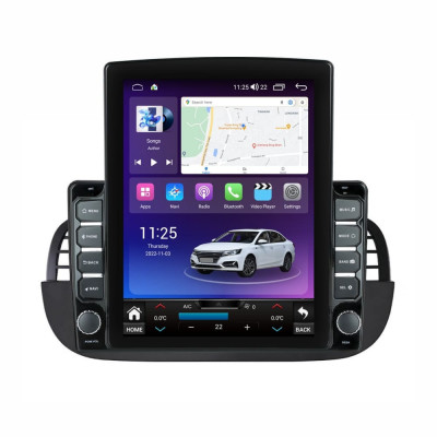 Navigatie dedicata cu Android Fiat 500 2007 - 2015, negru, 8GB RAM, Radio GPS foto