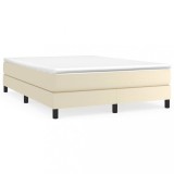 Cadru de pat, crem, 140x190 cm, piele ecologica