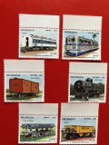 NICARAGUA, LOCOMOTIVE - SERIE MNH, Nestampilat