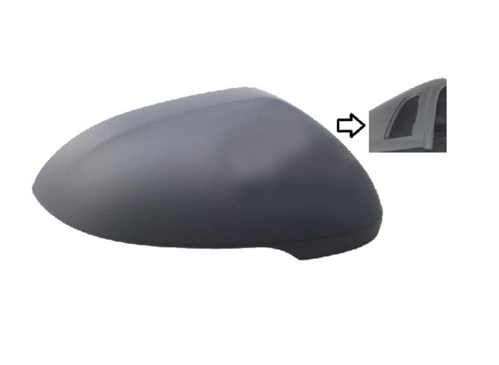 Carcasa oglinda exterioara VW Passat (B8), 08.2014-07.2019; Arteon, 06.2017-, partea Dreapta, grunduit; pentru oglinzi cu echipare detectie unghi mor