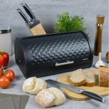 Cutie pentru paine, din oțel, negru, Klausberg