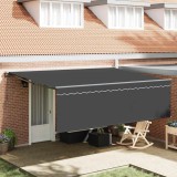 Cumpara ieftin Cortina Retractabilă Manual Antracit 450 &times; 300 cm țesătură