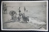 Fotografie tip Carte Postala, La plaja la Techirghiol, 1931