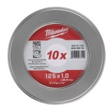 Disc abraziv pentru debitat metal, 125x1.0x22.22, 10buc