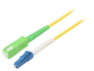 Patch Cord Fibră Optică OS2 LC/UPC-SC/APC 15m Galben foto