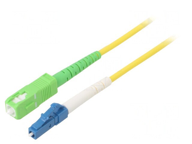 Patch Cord Fibră Optică OS2 LC/UPC-SC/APC 15m Galben