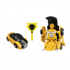 Robot de jucarie, model transformare, galben/negru, 14x13x6 cm foto