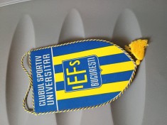 Fanion fotbal, IEFS BUCURESTI Romania !! De colectie !! stare foarte buna !