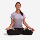 Tricou Yoga Ușoară Mov Damă, Kimjaly