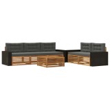 vidaXL Set de canapele de exterior 6 pcs Natural și Antracit 3383035