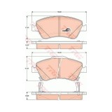 Placute frana Toyota Auris (Nre15, Zze15, Ade15, Zre15, Nde15), 10.2006-09.2012, Corolla Sedan (E15), 10.2006-, Motorizare 1.3, TRW