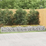 Strat &icirc;nălțat cu gabion arcuit, 400x50x50 cm, fier galvanizat