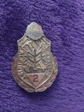 2buc Insigna Alpinist Militar-Vanator de Munte,insigna militara veche,stare foto