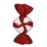 Ornament Brad Crăciun, Forme Crăciun Acadele, Spumă, Culoare Roșu Alb, Dimensiuni 15x5x28cm