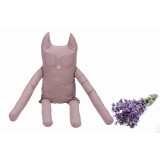 Perna in forma de pisica SomnArt, bumbac, umplutura lavanda, Roz