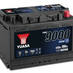 Baterie Yuasa 12V 70AH/760A YBX9000 AGM Start Start Plus (R+ Standard) 278x175x190 B13 (AGM/Start)