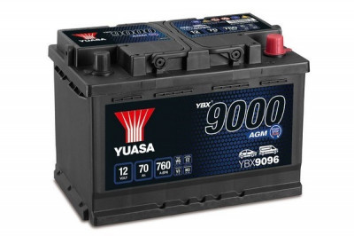 Baterie Yuasa 12V 70AH/760A YBX9000 AGM Start Start Plus (R+ Standard) 278x175x190 B13 (AGM/Start) foto