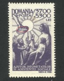 EROARE ROMANIA / PAINEA TAIATA / LINIE ORIZONTALA PRIN PAINE 1947 MNH, Nestampilat