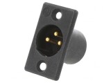 Soclu XLR 3 Pin Negru 16A 27mm, Neutrik