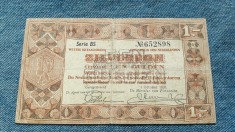1 Gulden 1938 Olanda / Nederland Zilverbon 652898