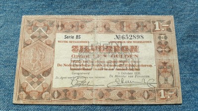 1 Gulden 1938 Olanda / Nederland Zilverbon 652898 foto