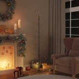 vidaXL Pom de Crăciun LED 120 LED-uri Alb Cald 180 cm 4019499