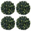 Gossi bile artificiale din lemn de cimis cu lumini led 4 buc verde