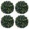 Gossi bile artificiale din lemn de cimis cu lumini led 4 buc verde