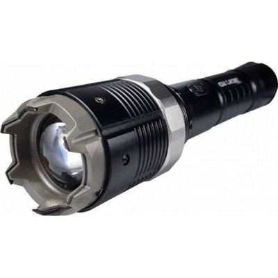 Electrosoc metalic cu lanterna pentru autoaparare si reglaj focusat HY-8810 foto