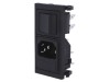 Conector Alimentare AC BULGIN 10A 250V Tip C14 IEC 60320 Montare Panou Poliamida DPST