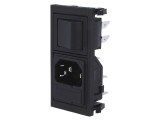 Conector alimentare AC soclu tată 10A 250V IEC 60320
