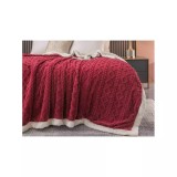 Cumpara ieftin Patura Cocolino cu Blanita Uni, Model Tricotat-JO259 GRENA
