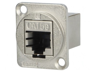 Adaptor FT Cat 5e Ecranat 8p8c Metalic 19x24mm foto