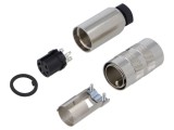 Conector mufă mamă M16 5 pini 6A 250V IP67 lipire BINDER