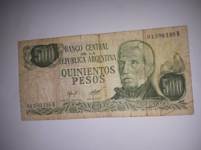 CY - 500 pesos 1977 Argentina foto