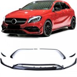 Set spoiler frontal bara sport negru lucios, potrivit pentru Mercedes A-Class W176 Performance AutoTuning