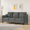 VidaXL Canapea cu 3 locuri, gri &icirc;nchis, 180 cm, material textil 359368