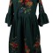 Rochie traditionala dama R, verde , marimea L