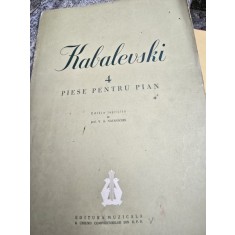 Partitura, 4 piese pentru pian - Kabalevski