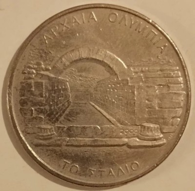 Moneda Grecia - 500 Drachmes 2000 - Stadion antic foto