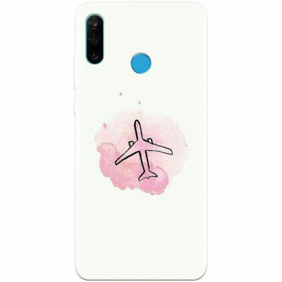 Husa silicon pentru Huawei P30 Lite, Airplain foto