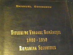 TITLURI DE VALOARE ROMANESTI-1900-1950-EMANUEL ODOBESCU-175 PG A 3- foto