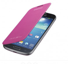 Husa Flip Originala Samsung S4 Mini Roz - EF-FI919BPEGWW foto